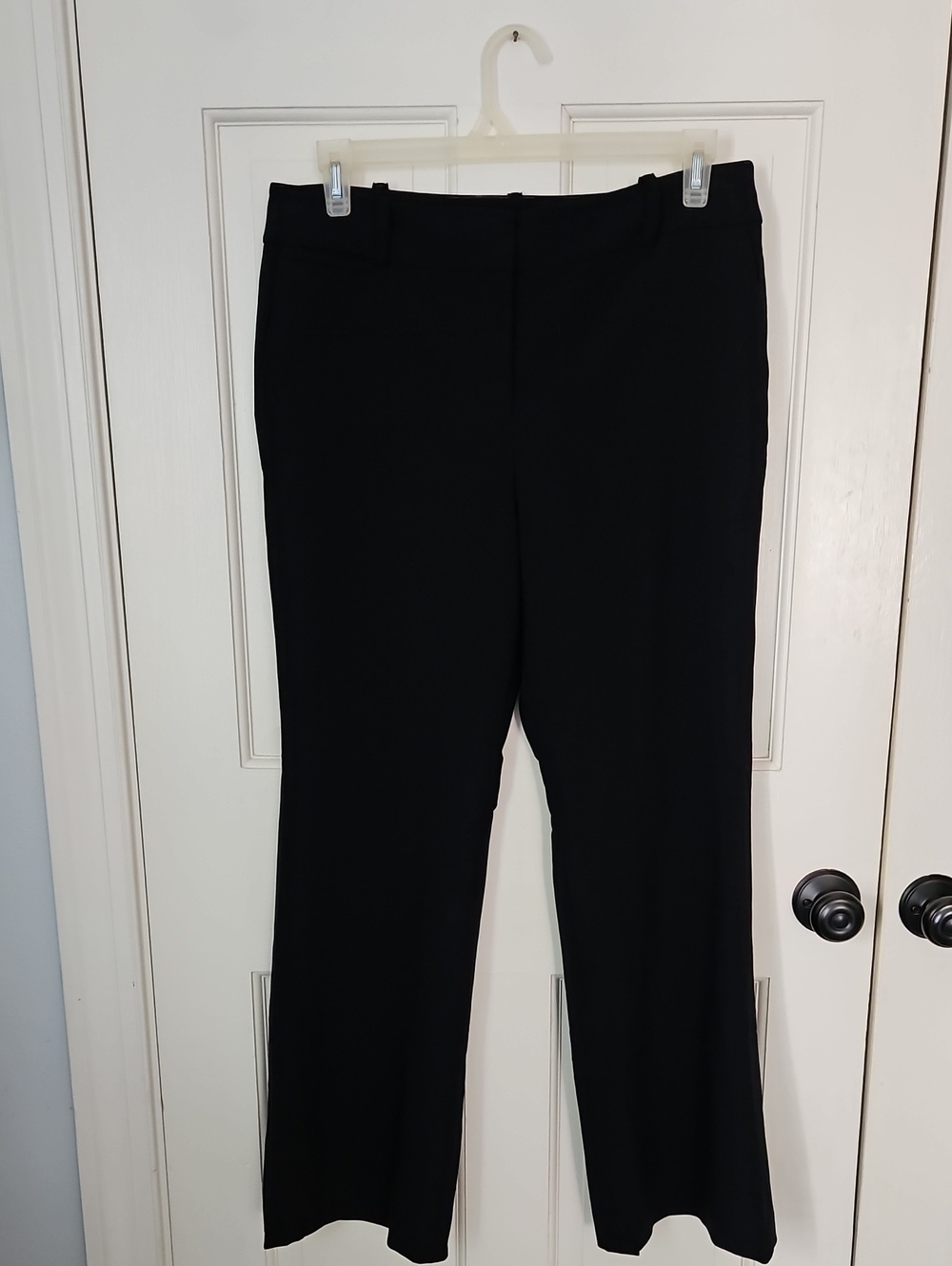 Ann Taylor Navy Margo Virgin Wool-blend Straight-Leg Women's Dress Pants